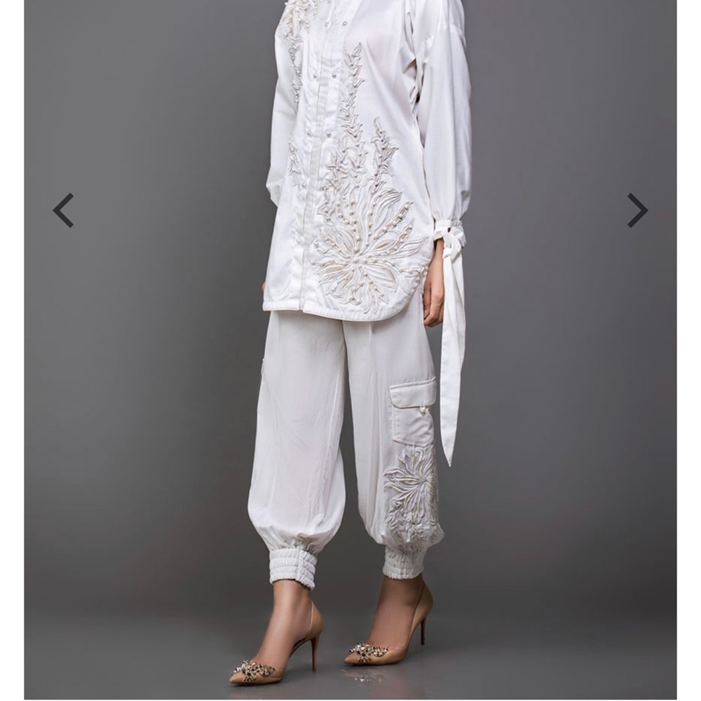 Pakistani/Indian designer AFH jogger embroidered pants S.